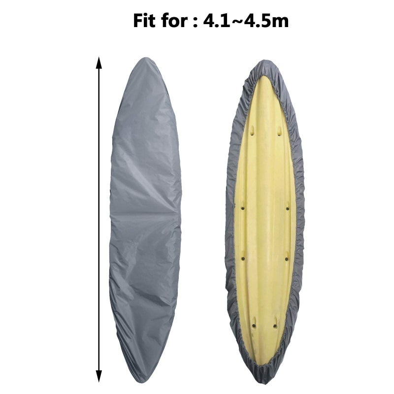 SING F LTD Canoe Cover Professional Universal Kayak Storage Cover Boat Waterproof UV Resistant Dust Protection for 4.1-4.5m - Image 3